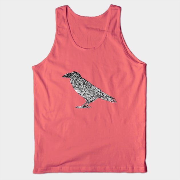 Raven pen and ink Tank Top by tsd-fashion